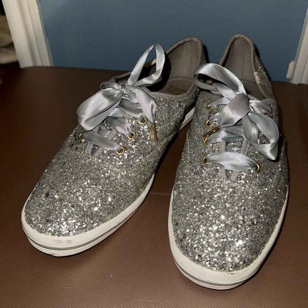 Keds x Kate Spade women’s shoes silver sparkly